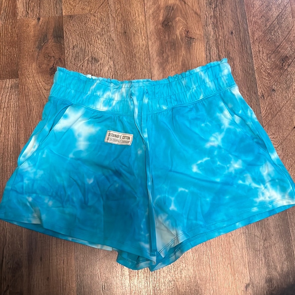 Blue Cotton Shorts